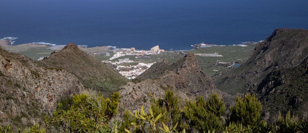 Panorama Blick auf Punta del Hidalgo aus der Höhe