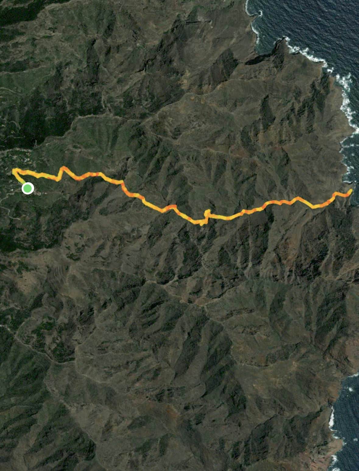 Track der Wanderung zum Barranco Anosma