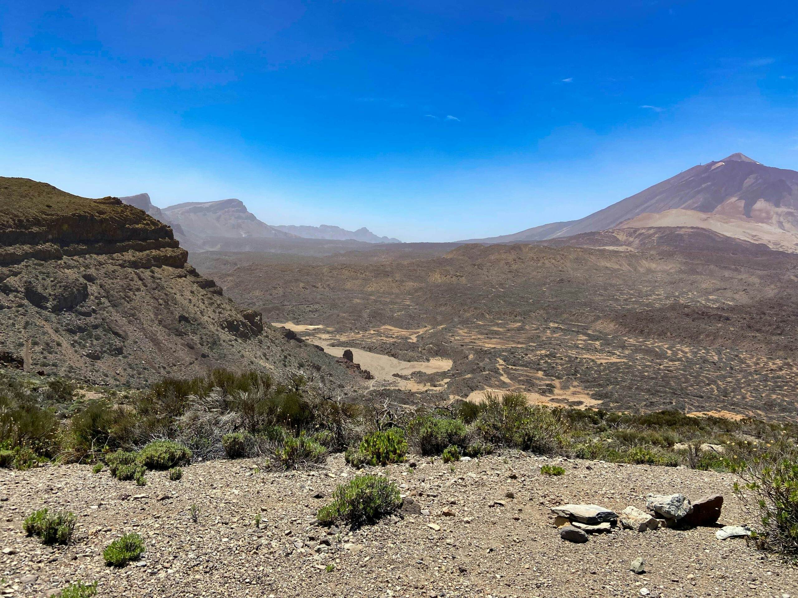 Blick vom Höhenweg auf die Caldera und den Teide
