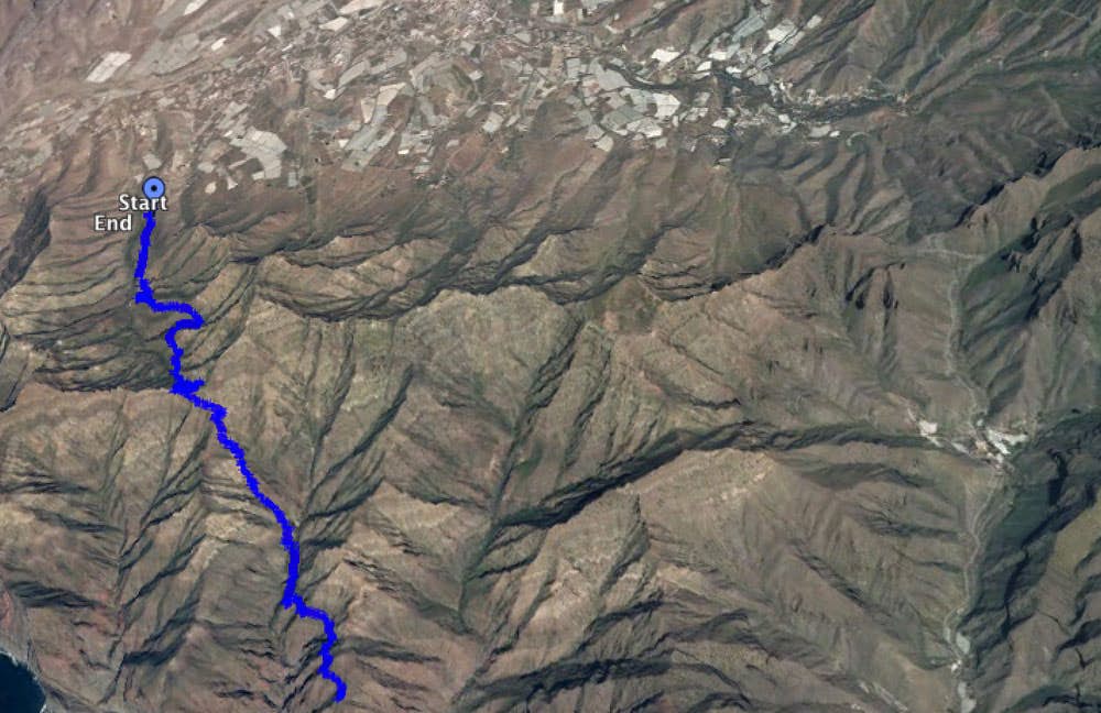 Track von Cuermeja über Aldea de San Nicolás auf die Degollada de los Palos