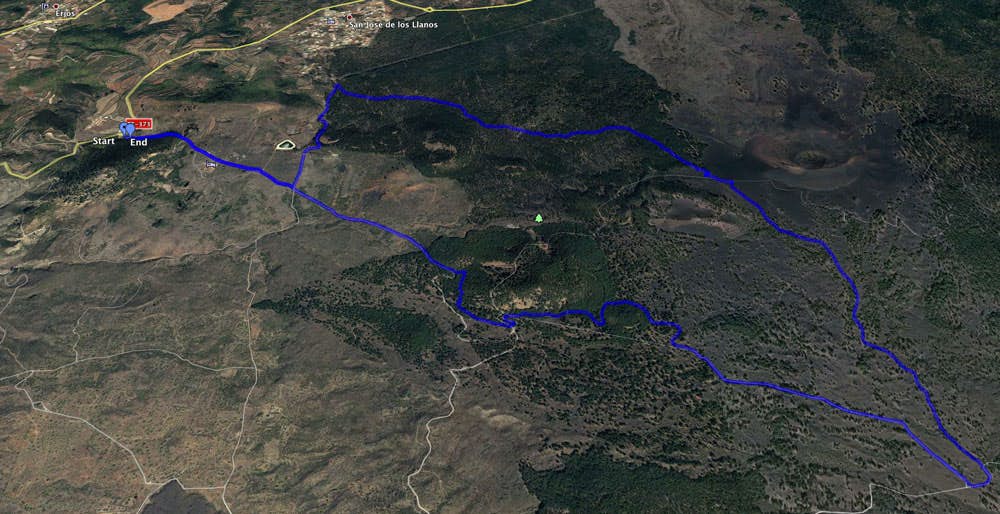Track Los Portidos zur Chinyero Runde und über San José Los Llanos zurück