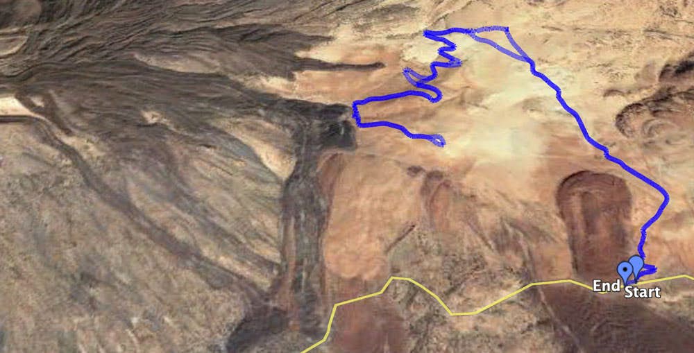 Track der Wanderung auf die Montaña Blanca auf dem Wanderweg 7 (kurze Variante)