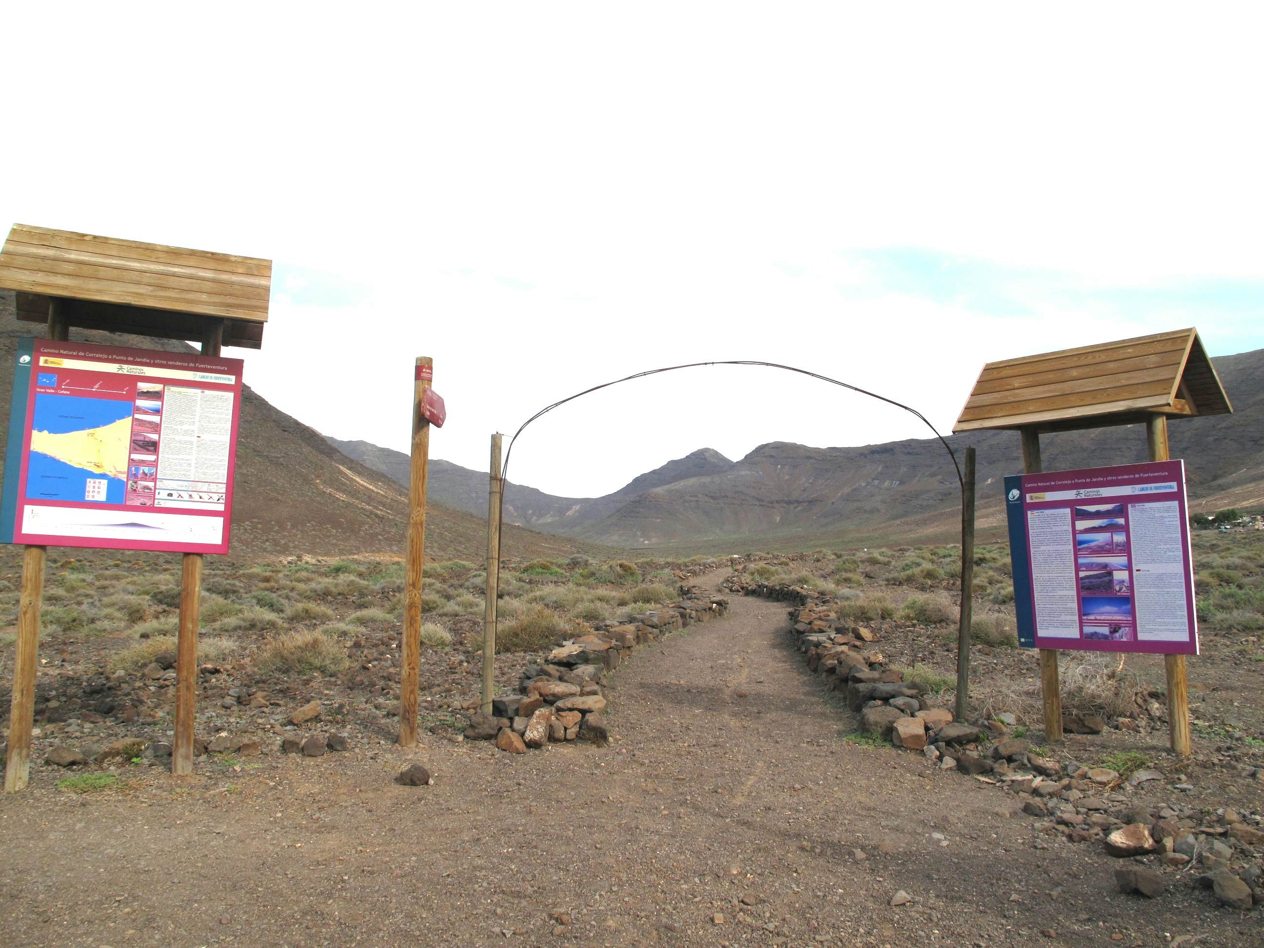 Startpunkt der Wanderung - Wanderzeichen Gran Valle - Cofete