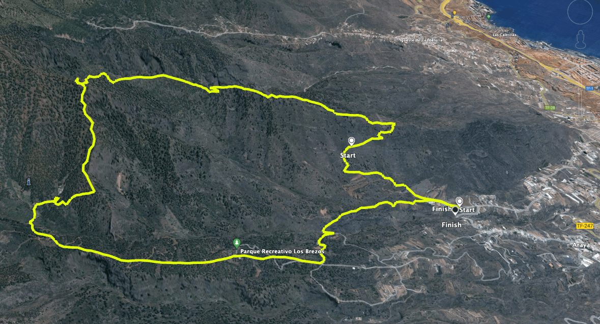Track der Rundwanderung Pico Igonse