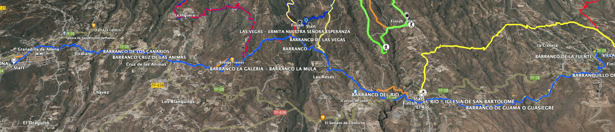 Track der Wanderung Camino Real del Sur Granadilla de Abona bis Villa de Arico