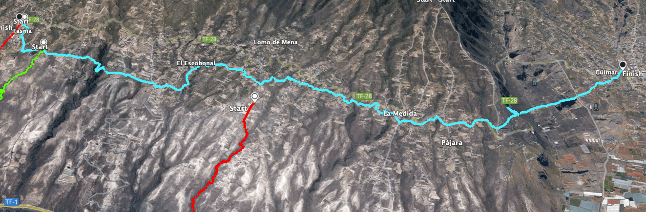 Track der Wanderung Camino Real del Sur von Fasnia nach Güimar Teil 3