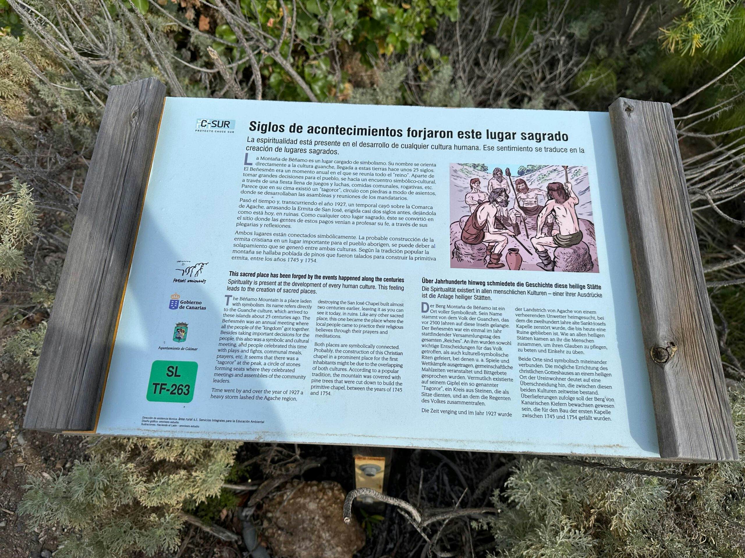 Interessante Informationen am Wegesrand - Camino Real del Sur Granadilla de Abona bis Güimar
