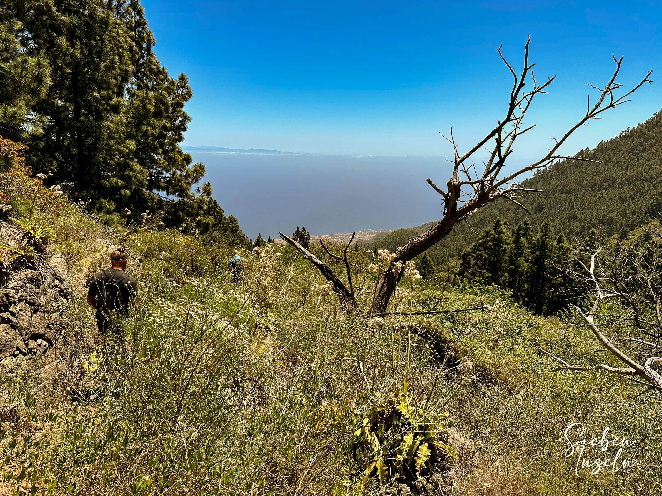 Abstieg mit Blick auf Gran Canaria