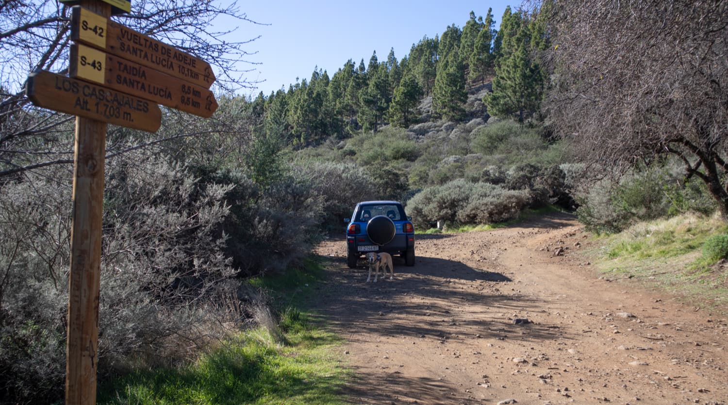 Starting point of the hike Small circuit above the Barranco de Guayadeque