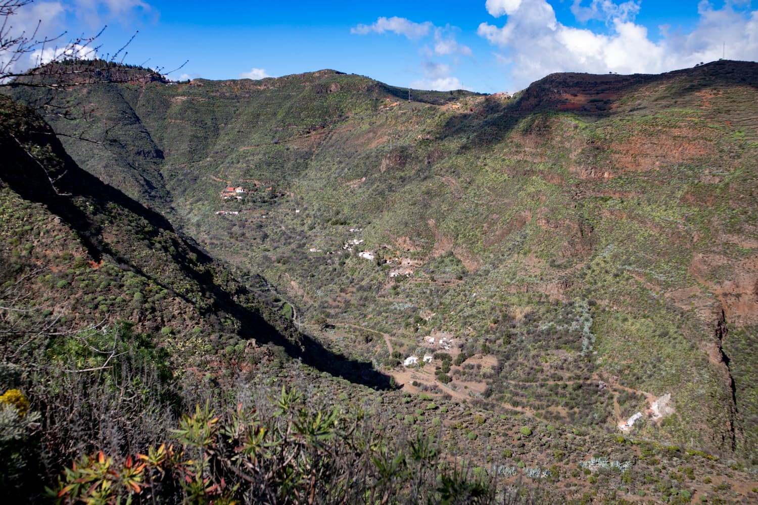 View to the upper part of the Barranco de Guayadeque